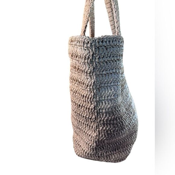 NWT YSL Rive Gauche Embroidered Rafia Tote Bag - Picture 7 of 12
